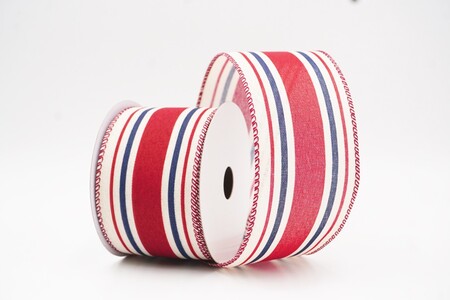 Burgundy  Classic Multi-Color Vertical Stripe Ribbon_KW0447GC-8-8